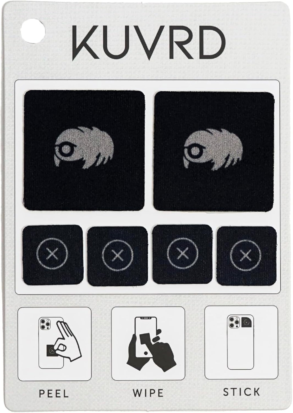 KUVRD Waterbear - Universal Screen Cleaners - Teeny Tiny Cleaning Tools for Your Lenses & Screens - Single Patch Set