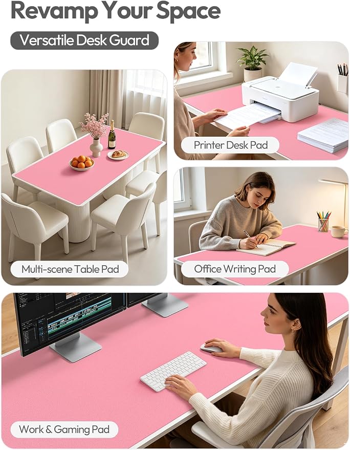 YSAGi Leather Desk Protector, Office Mat, Large Mouse Mat, Non-Slip PU Leather - Image 8