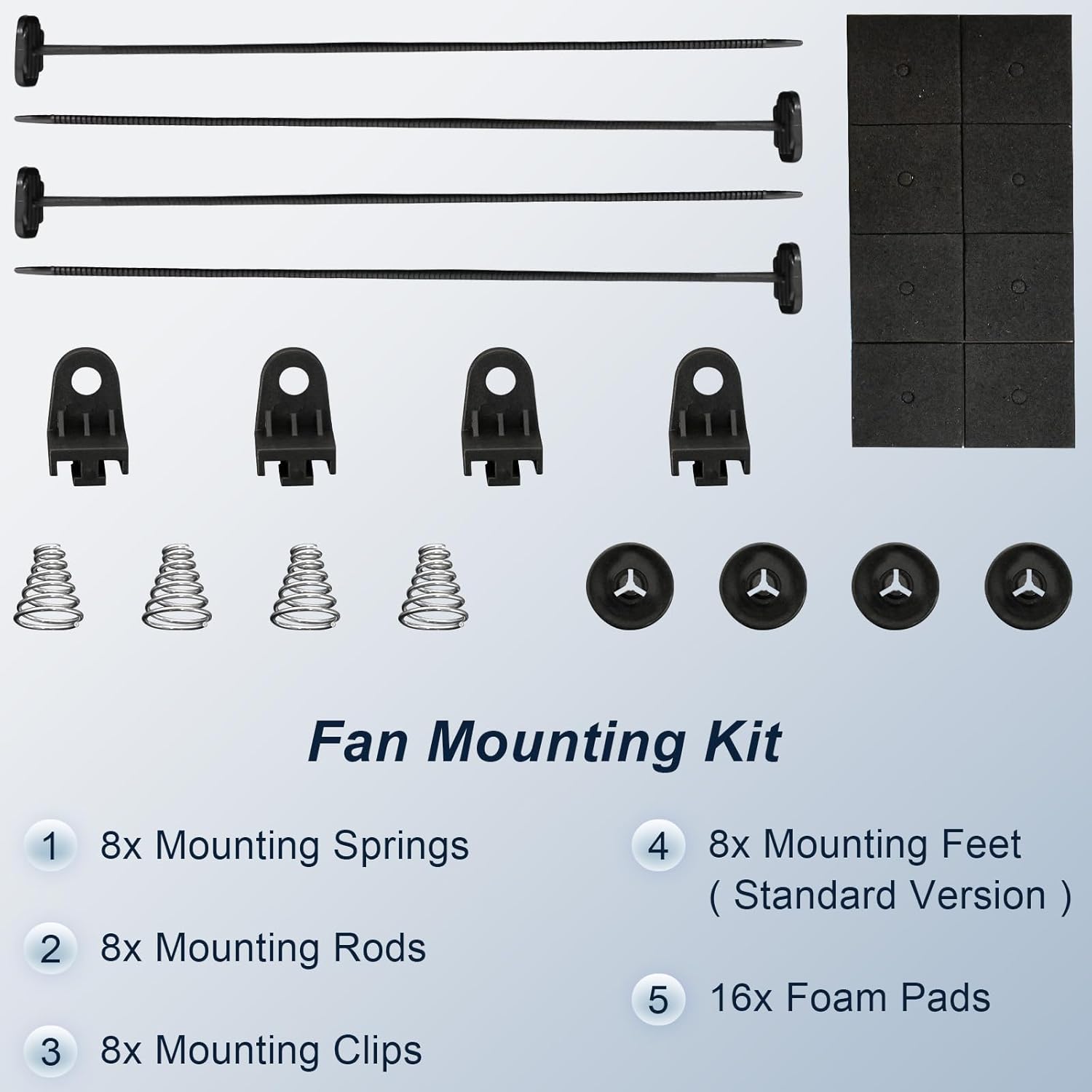 MuHize 7 Inch Slim Radiator Fan - 12V 80W 800 CFM High Performance Cooling Fan Kit with Mount for Universal Vehicles(Black, Pack of 2)