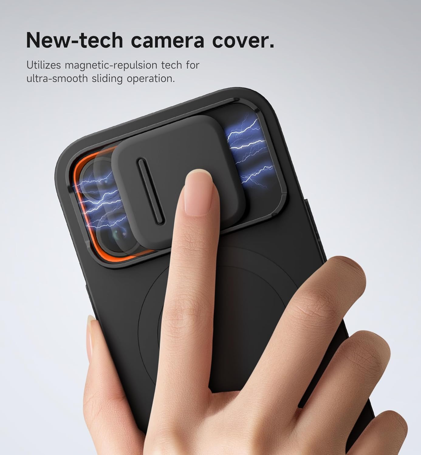 SURITCH for iPhone 13 Pro Case with Magnetic Camera Slide Cover and Adjustable Kickstand, Compatible with MagSafe, Shockproof Bumper Case Slim Protective Cover for iPhone 13 Pro 6.1 Inch, Black
