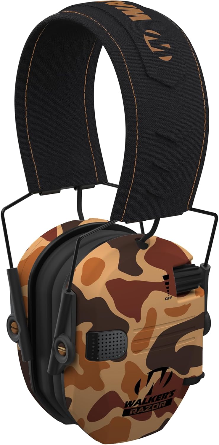 Walker's Razor Slim Ultra Low Profile Compact Design Adjustable Range Shooting Hunting Hearing Protection Electronic Earmuffs