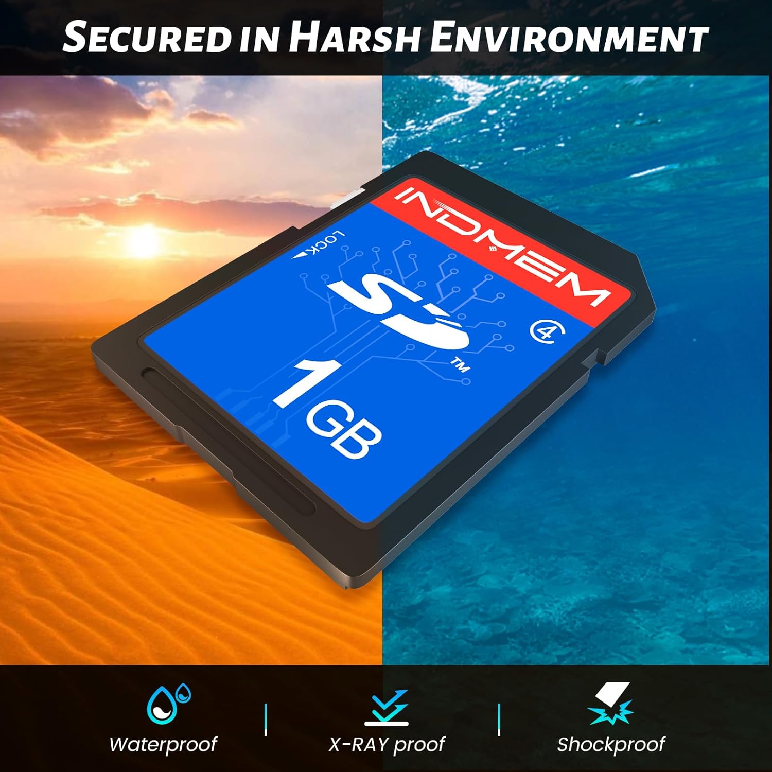 INDMEM SD Card 1GB, 10 Packs Class 4 1GB Flash Memory Card MLC Standard Secure Digital Cards Camera Card