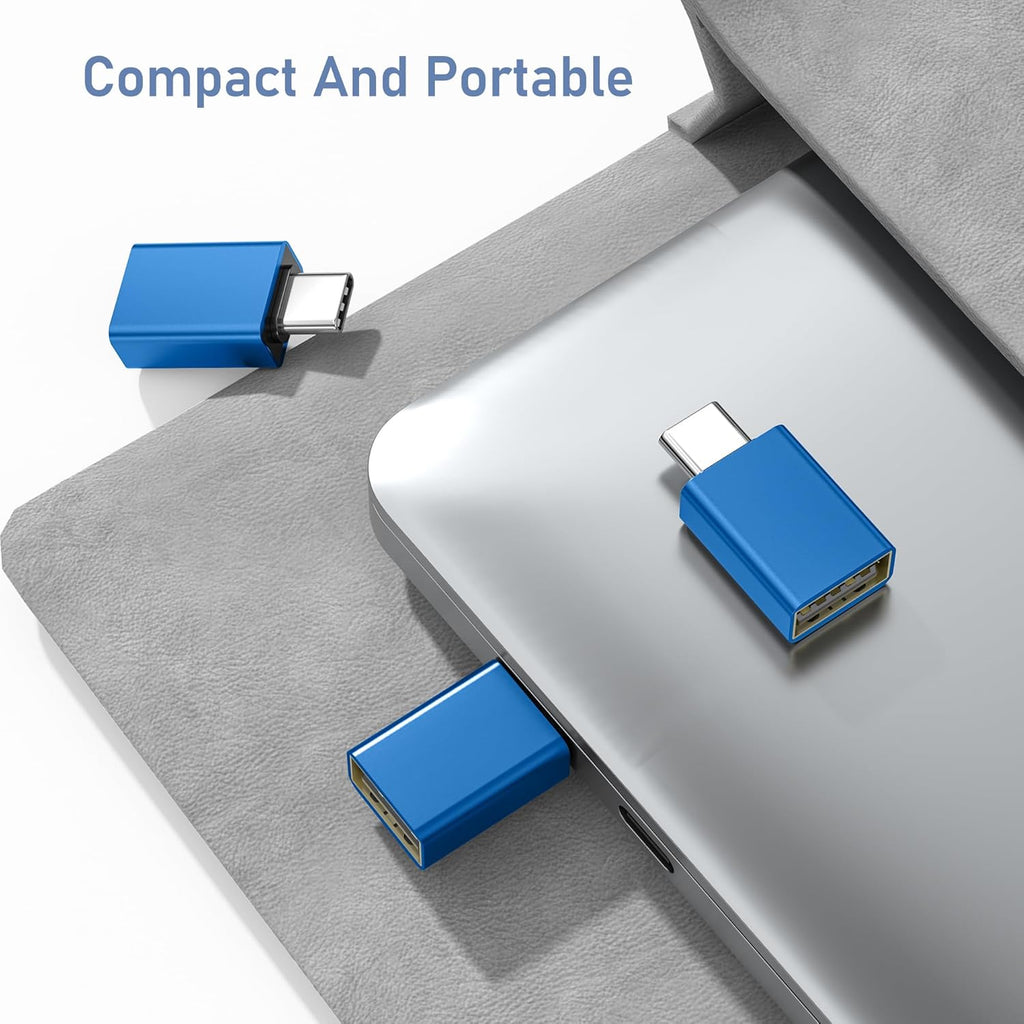 Basesailor USB C to USB Adapter 3Pack,USBC Male to USBA 3.0 Female OTG Adapter,Type C Thunderbolt 3/4 Converter for iPhone 16 15 Max,MacBook Pro Air,Mac,iPad,Microsoft Surface,Samsung Galaxy S25