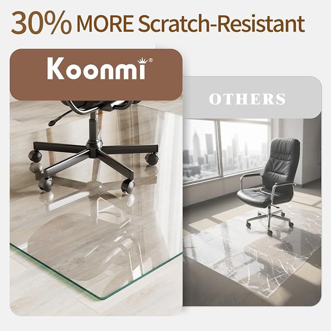 Koonmi Tempered Glass Chair Mat 48"x48" - Image 3