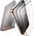 3 Pack for iPhone 15 Tempered Glass Screen Protector, Dust Free CABIN, Auto Positioning, Bubble Free, High Definition, Easy Installation,9H+ Hardness