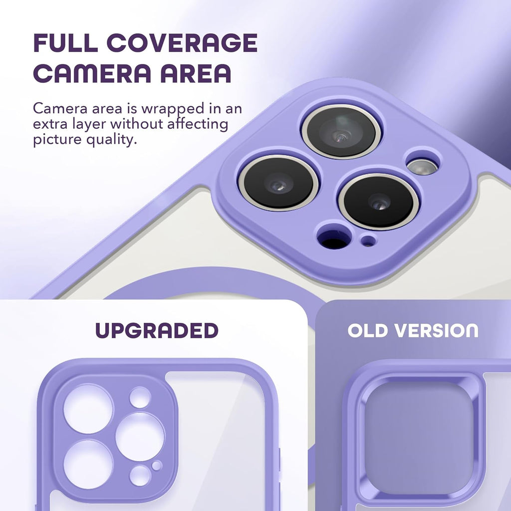 Magnetic for iPhone 15 Pro Max Case, Compatible with MagSafe, Built-in Privacy Screen Protector and Camera Protection, Anti Spy Full Body Dustproof Shockproof Hard Phone Case 6.7",Light Purple
