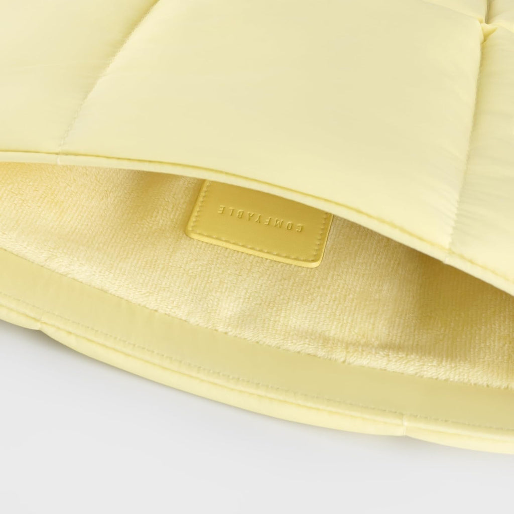 Comfyable Puffy Laptop Sleeve 13 Inch 14 Inch, Quilted Puffer Laptop Carrying Case, Pillow Case Compatible with MacBook Air M4 2025 M3 M2 M1, MacBook Pro M4 Pro/Max, Butter Yellow