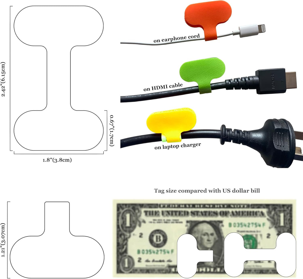 Mr-Label – Write on Cable Labels– Upgraded Clearer Writing Cord Tags- Cable Ties for Classify&Identification–Wire Cables for Cable Management|Organization | Electronics Computers-40Pcs(Multi-Color)