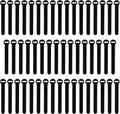 Self-Gripping Cable Ties by Wrap-It Storage, Black, 5 Inch Straps (50-pack) – Reusable Hook and Loop Cord Organizer Cable Ties for Cord Management and Desk or Office Organization