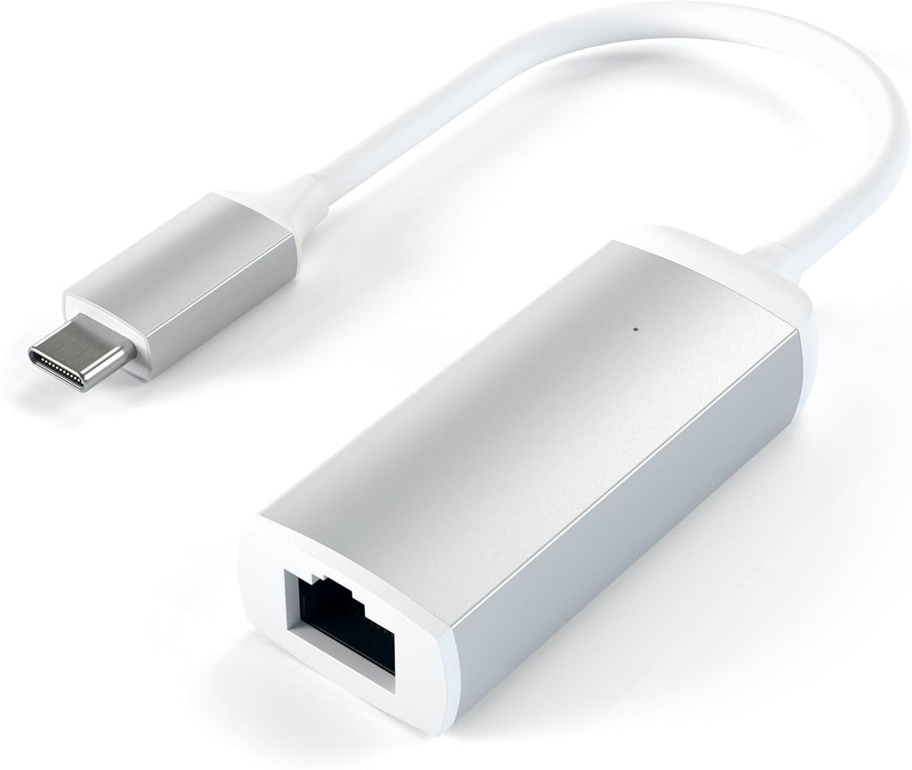 Satechi USB C to Ethernet Cable, Type-C Gigabit Ethernets Adapter, Aluminum Portable Ethernet-to-USB Converter for MacBook Pro/Air, iPad Pro/Air/Mini, Windows Laptop, Switch (Silver)