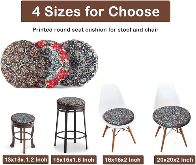 Sigmat Memory Foam Seat Cushion Anti-Slip Soft Round Stool Cushion Chair Pad 13 - Image 3
