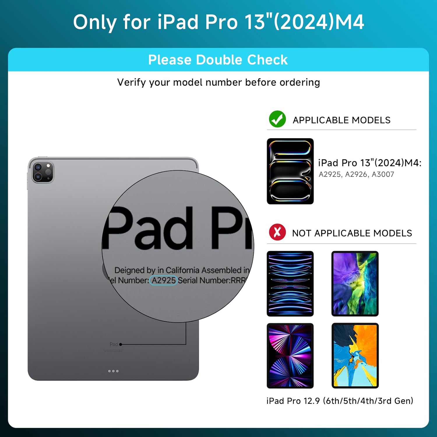 Transparent Case with Keyboard for 2024 iPad Pro 13 inch (M4), iPad Pro 13,7-Color Backlit,Magic Wireless Keyboard, 360°Rotating,Multi-Touch trackpad,Pencil Holder,with Shortcuts,Blue