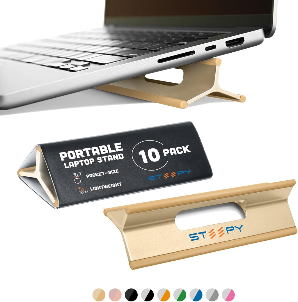Steepy Adjustable Laptop Stand - 3 Height Options for Desk