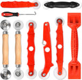 Screen Repair Tool,Window Roller,Spline Installer,9 in 1 Window Installation Tool,Screen Mouse Spline Roller for Installing & Replacing Window Patio Sliding Door (9 in 1)