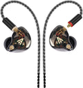 Vibes 202 Wired Earbuds - HiFi in Ear Monitor Headphones – Professional Noise-Isolating Ear Buds - Clear Sound, Deep Bass & Comfort-Fit IEM Earphones - MMCX to 3.5mm, Silver Plated Cord, Carrying Case