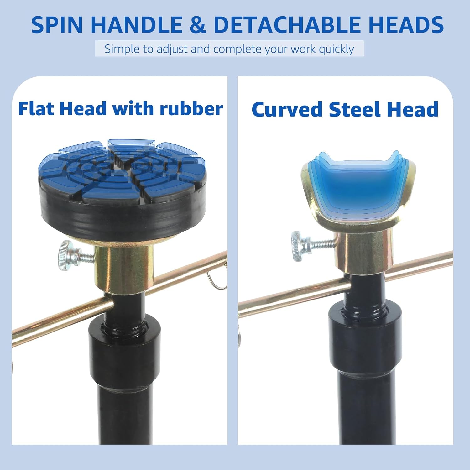 HKTE Underhoist Support Stand with Handle, Capacity 2000lbs, Adjustable Height, Multi-Functional Topped Adapter, US Patented