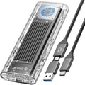 ORICO 40Gbps M.2 NVMe SSD Enclosure with Built-in Cooling Fan, Tool-Free External Hard Drive Enclosure, Support 2230 2242 2260 2280(M Key), Compatible with Thunderbolt 3/4 USB4/3.2/3.1/3.0/2.0-TCM2U4