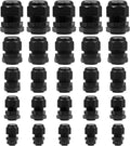 25 Pcs Nylon Cable Glands, PG7 PG9 PG11 PG13.5 PG16 Strain Relief Cable Cord Connector IP68 Waterproof Junction Box Wire Protectors Adjustable for 3-13mm Cable Diameter