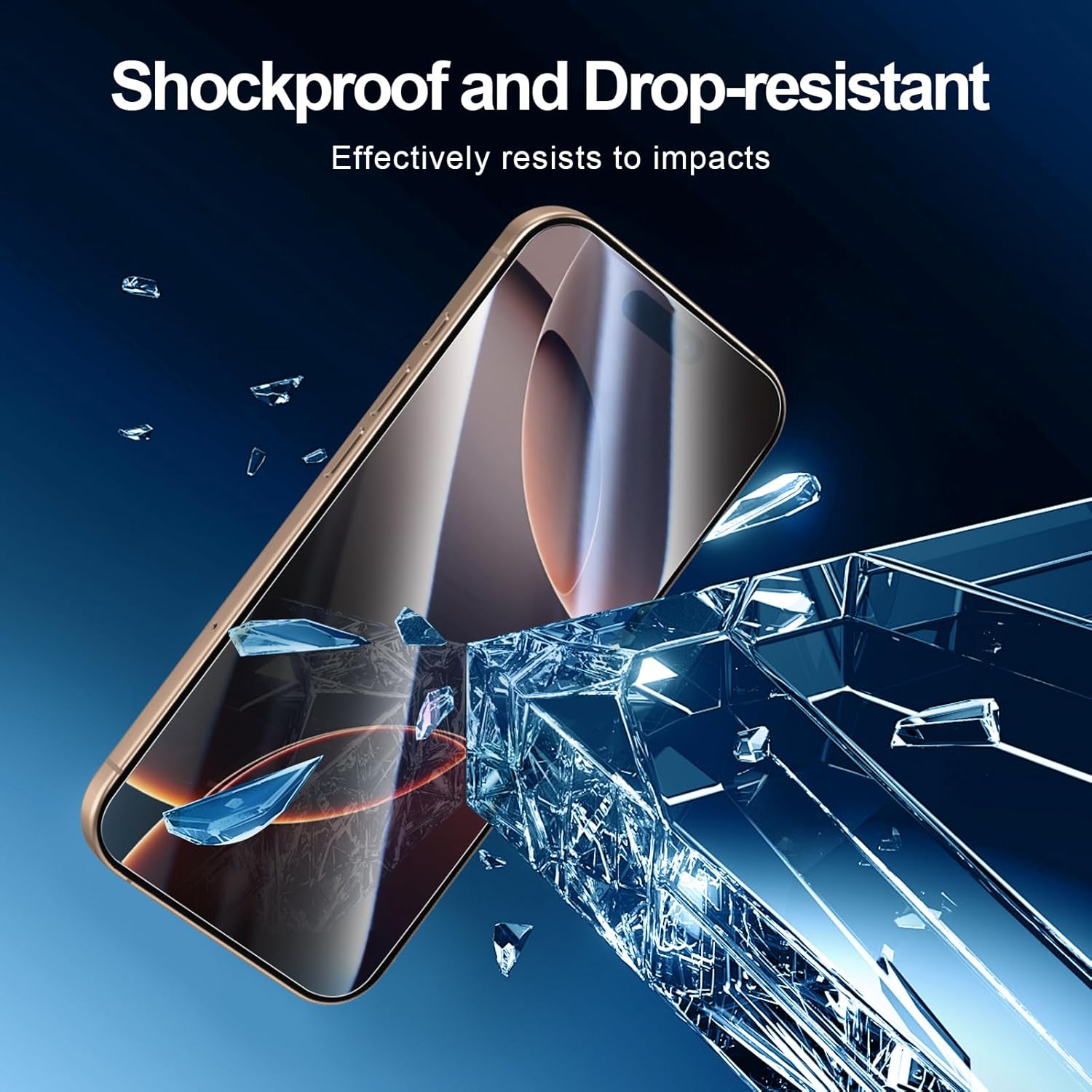 NEW'C 3 Pack Designed for iPhone 16 Pro Screen Protector (6.3 inches), Enhanced Tempered Glass Protection with easy installation tool included,Case Friendly Ultra Resistant