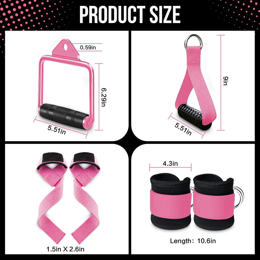 Cable Machine Attachment Set LAT Pulldown Attachments Weight Machine Accessories for Home Gym