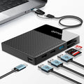 Portable Docking Station External Hard Drive 1TB Storage, USB C Multiport Hub HDD 7-in-1, USB 3.0, SD/TF Card Reader, HDD for Windows, Mac, Android, TV, Phone, Laptop, Desktop, PC
