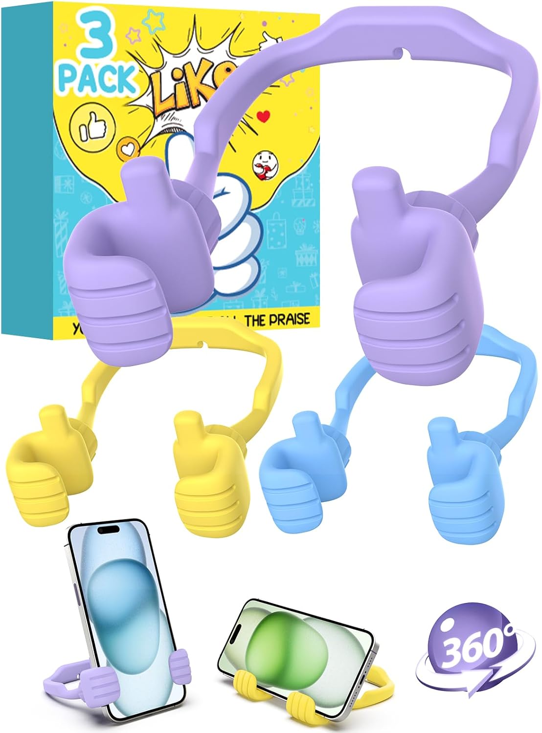 Graduation Gifts for Girls Boys Cell Phone Holder: Trendy Stuff Gifts for Kindergarten College High School Thumbs Up Lazy Cellphone Holder for Desk Funny Birthday Idea Teenager Mom Who Have Everything