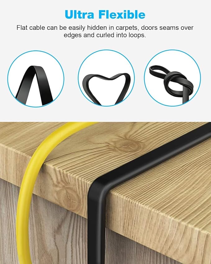 DDMALL CAT 8 Ethernet Cable 6ft, High Speed 40Gbps 2000MHz Shielded Flat CAT8 - Image 5