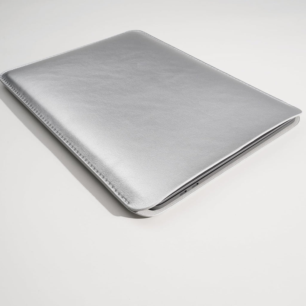 Laptop Sleeve 14 Inch Compatible with New 14 inch MacBook Pro A2992/2918 M3 A2442, A2779, Surface Laptop 13.5 5th Gen Color Silver