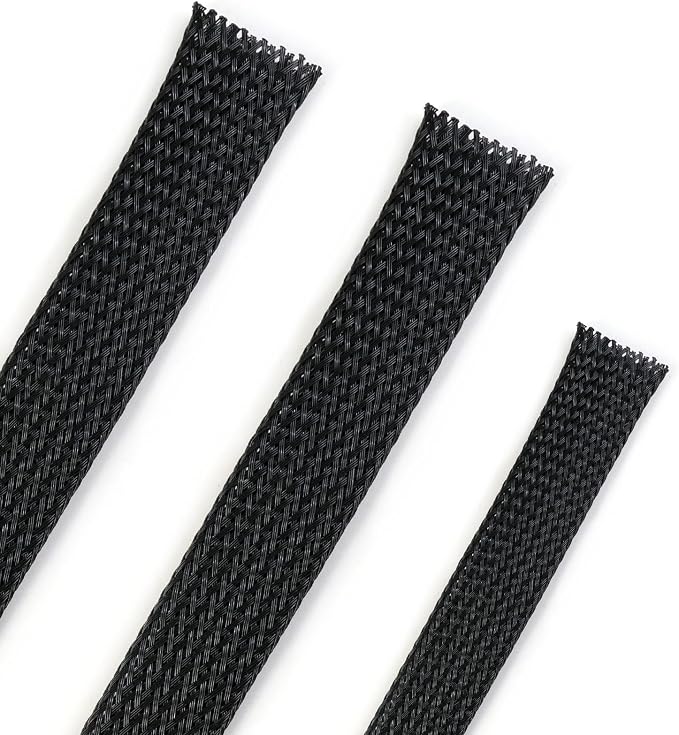 25ft PET Expandable Braided Cable Sleeve 1.2 inch Pet Braided Cable Sleeve by PursuingaBetterLife