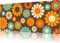 Mouse Pad Large Retro Flower Non-Slip Game Desk Mat with Stitched Edge Laptop Keyboard Desk Pad for Work Home Gaming (35.4 x 15.7 Inches)