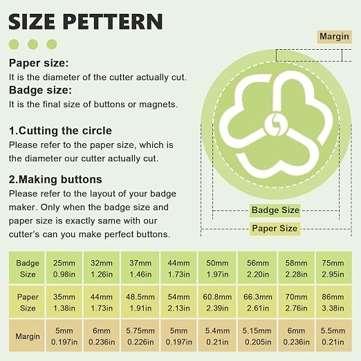 1.26" Button Paper Cutter Graphic Punch Die Cutter Button Cutter - Image 3