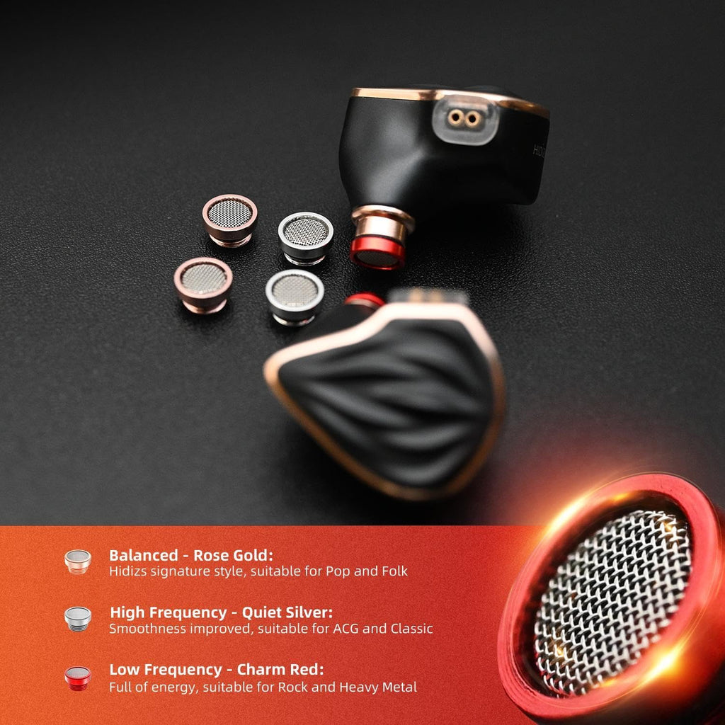 MS3 in-Ear Monitors, 2BA+1DD Hybrid IEM Wired Earphones, Includes 3 Pneumatic Tuning Filters - Exclusive Adjustable Soundstage for Instruments, Detachable Cable for Audiophile/Musician 4.4 mm