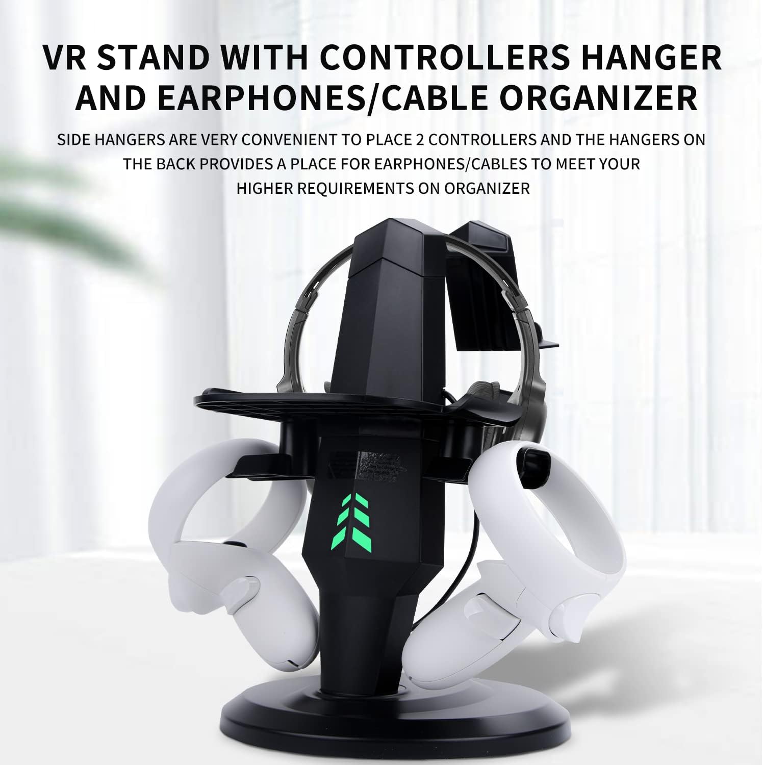 TechKen Charging Stand for Meta Quest 2, VR Headset Charging Dock for Quest 2 Accessories Stand Holder, VR Controllers Holder