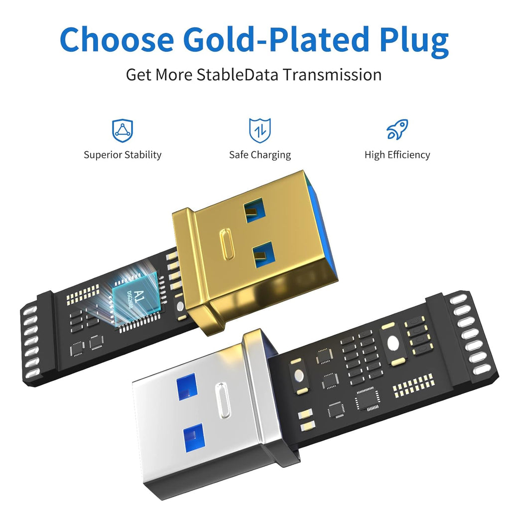 USB 3.0 Extension Cable 50FT Type A Male to Female Active Extender Cord with 2 Extension Chipsets Signal Booster and 1 USB-C Charging Port, for Webcam, USB Hub, PlayStation, Printer, Camera