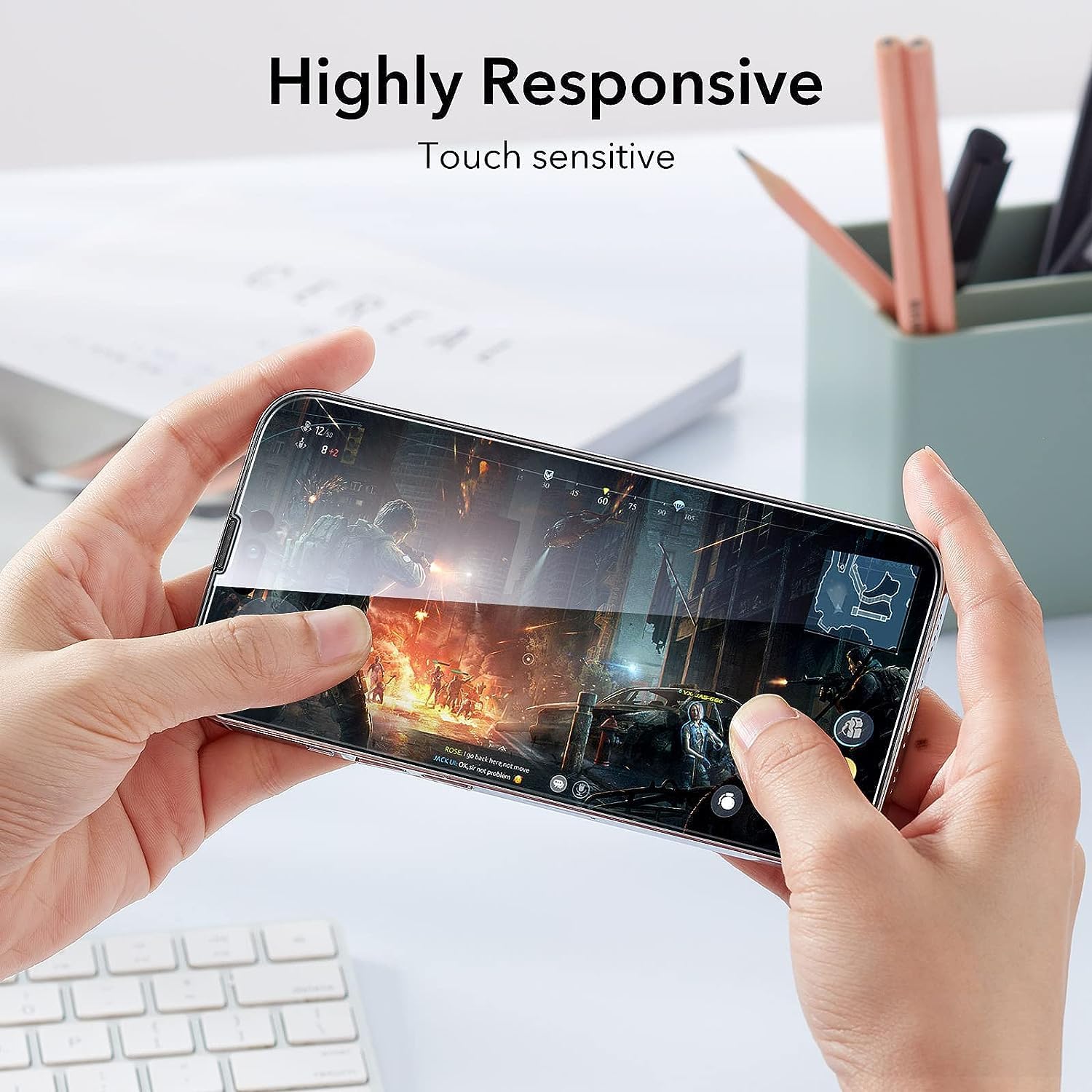 ESR 3 Pack for iPhone 14 Pro Max Screen Protector, [9H Hardness] [Military Grade Shatterproof] Tempered Glass Film with Easy Installation Tool, HD Clear, Scratch Resistant