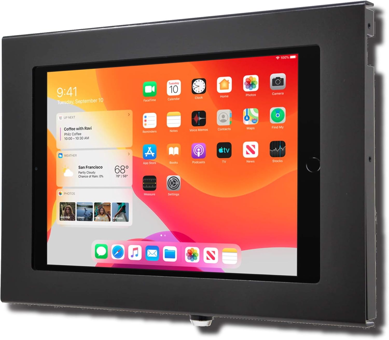 TABcare Locking Security Metal Case for Apple iPad 5/6, iPad Pro 9.7", iPad Air 1/2 9.7" Tablet (Black)