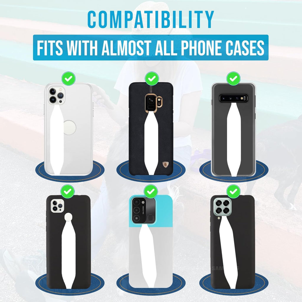 Phone Grip Strap - Pack of 2 Reversible Finger Holder for Phone Back, Customizable Anti-Slip Design, Wireless Charging Compatible Detachable Holder for iPhone - Animals Custom