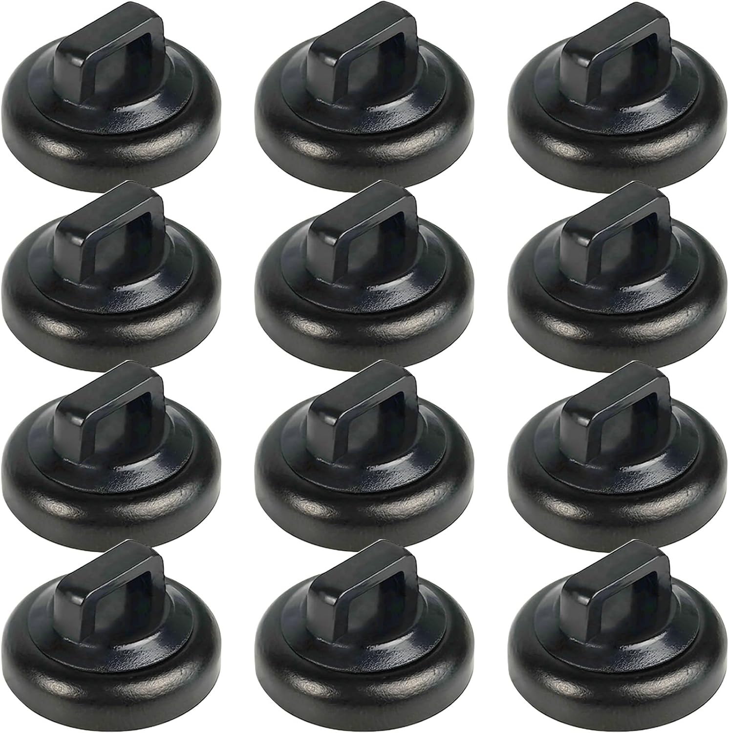 Magnet Zip Tie Mount Magnetic Zip Ties Mount Clips Base Holder Strong Multipurpose Wire Cable Holder Mount Wire Clips Management for Home Office Marine Electrical Wiring (12 Pcs, D19 Small)