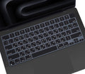 Russian Keyboard Cover Skin for 2024 2023 2022 2021 Apple MacBook Pro 14 A3112 A3401 A3185 A2992 A2918 A2442 A2779, MacBook Pro 16 A3403 A3186 A2991 A2485 A2780 M4 M3 M2 M1 Pro Max Protector-Black