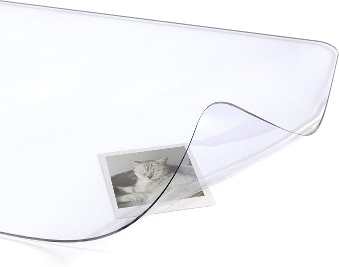 Oterri Clear Writing Desk Pad, 36’’x24” Heat Resistant Waterproof PVC Round by Oterri