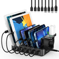 Charging Station for Multiple Devices,68W 6 Ports USB Charger Station with 20W PD USB-C Fast Charging,8 Short Charging Cables Included,Compatible with iPhone 15/14 /13/12, Galaxy iPad,Tablets