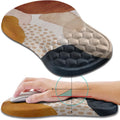 Hokafenle Ergonomic Mouse Pad Wrist Support, Wrist Rest Mousepad for Carpal Tunnel Pain Relief with Integrated Memory Foam Slope Massage Bulge (11.8x7.9 inch,Abstract Marble