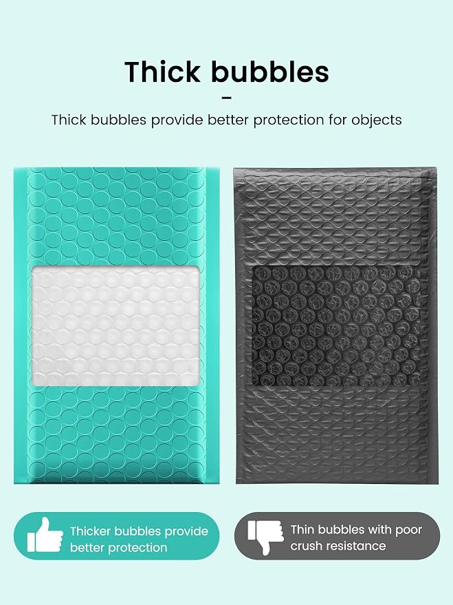 GSSSUSA Bubble Mailers 4x8 Inch 100 Pack Padded Envelopes Usable Size 4x7 Inch - Image 7