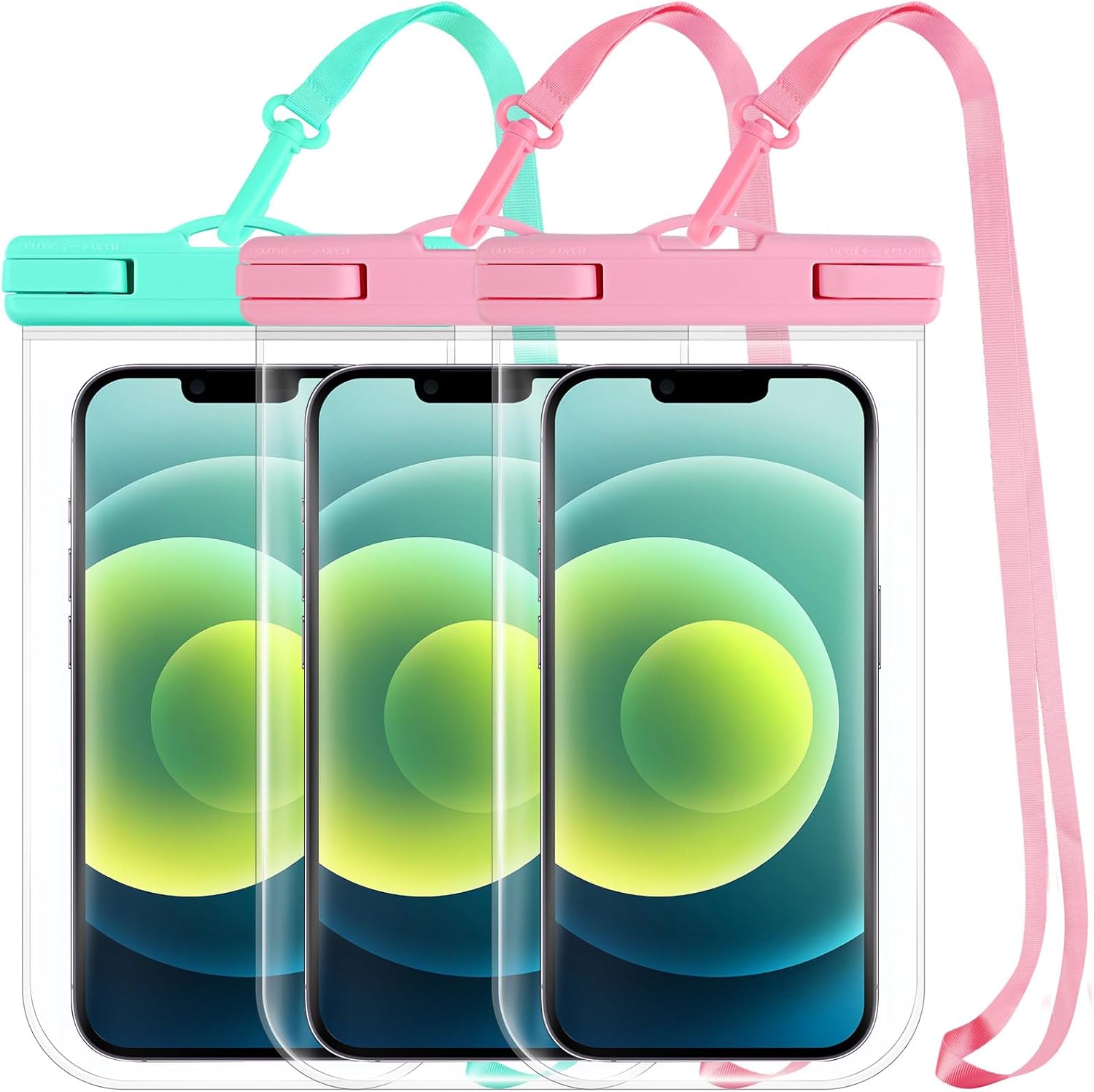 2025 Waterproof Phone Pouch: 3 Pack Cruise Ship Essentials Must Haves Dry Bag for Beach Vacation Essentials Accessories, Water Proof Phone Case for iPhone 16 15 14 13 12 Pro Plus Max Galaxy
