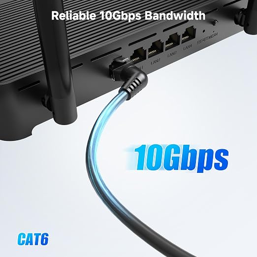 Cable Matters 2-Pack 10Gbps Rotatable Cat 6 Ethernet Cable - 5ft - Image 2
