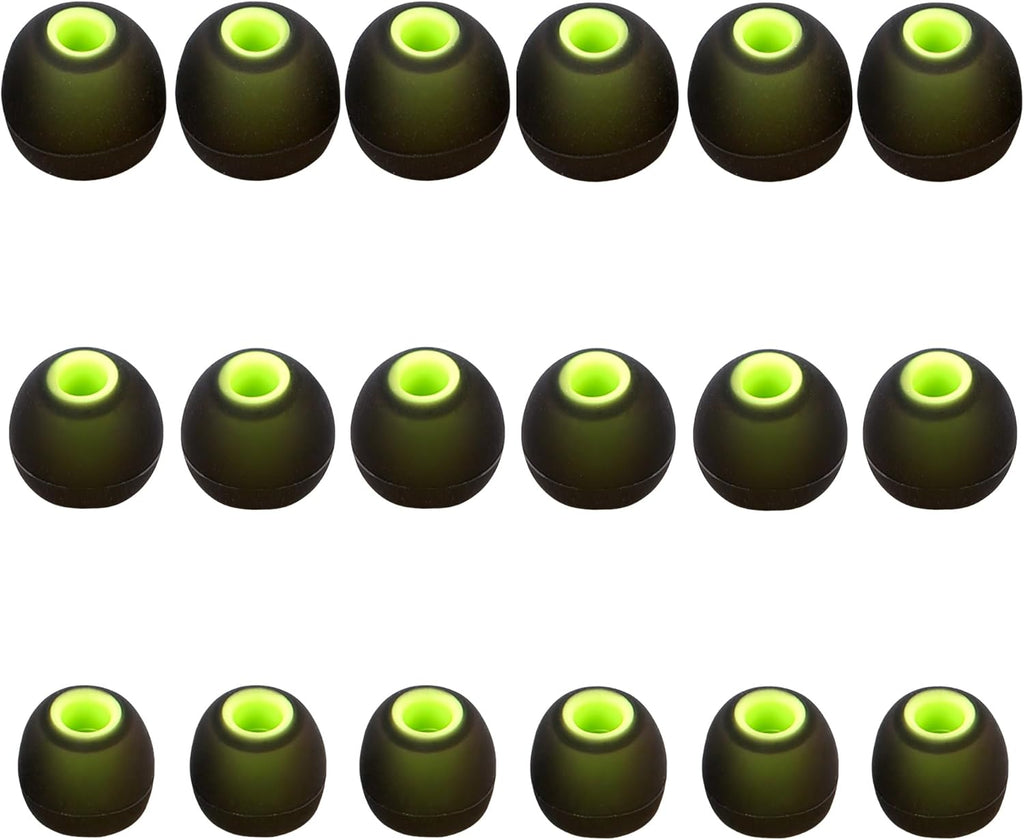 Earbud Replacement Tips - Silicone Ear Tips Fit Most In-Ear Earbuds (Inner Hole 3.8mm - 5.1mm) - 9 Pairs S M L