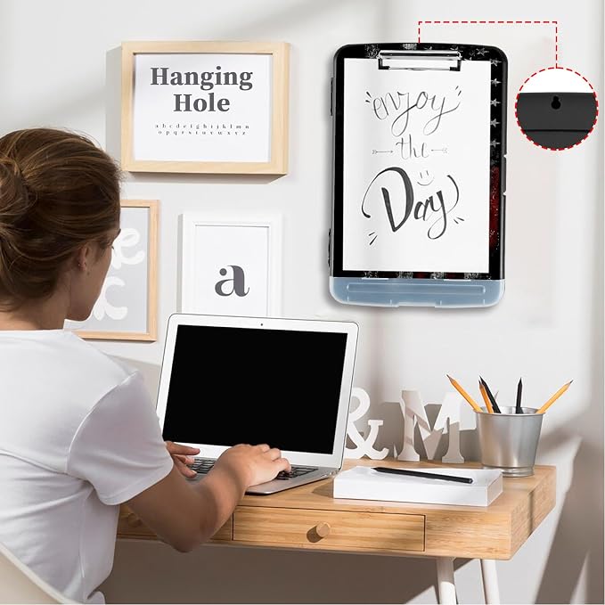 Clipboard with Storage, Heavy Duty Plastic Nursing Clipboard Foldable, High - Image 6