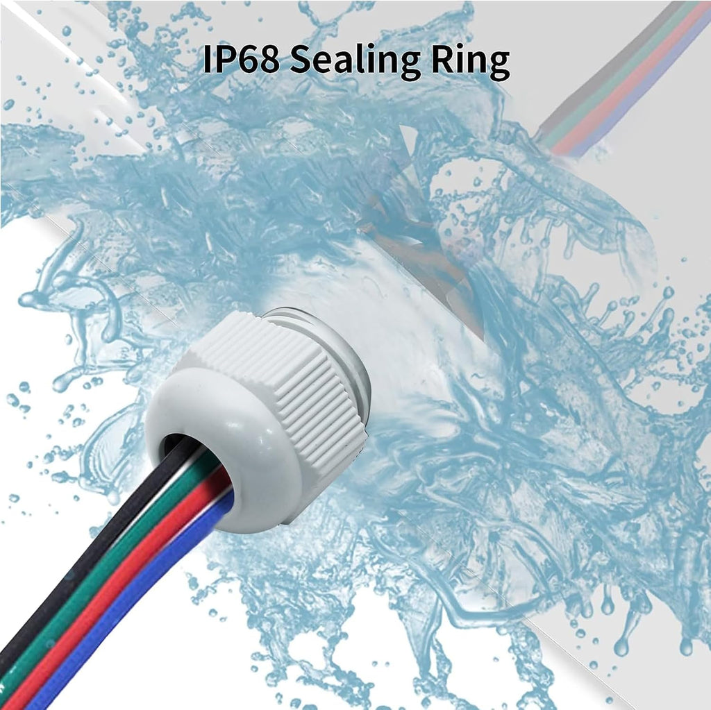 10 Pcs 1/4" NPT Nylon Cable Glands, IP68 Waterproof Adjustable Cord Grip Cable Connector Strain Relief Wire Protectors for 4-6mm Cable Diameter, Grey