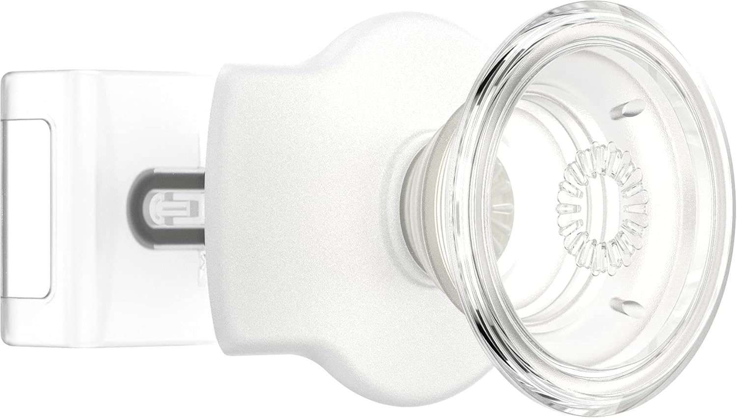 PopSockets Phone Grip Slide for Phones and Cases, Sliding Phone Grip with Expanding Kickstand - Clear on White