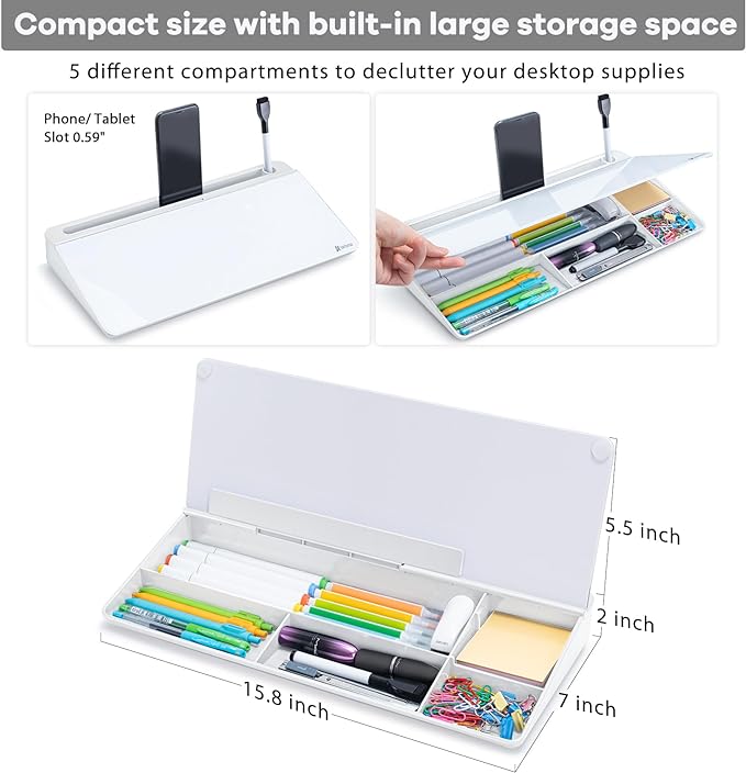 Varhomax Glass Desk Whiteboard - Image 3